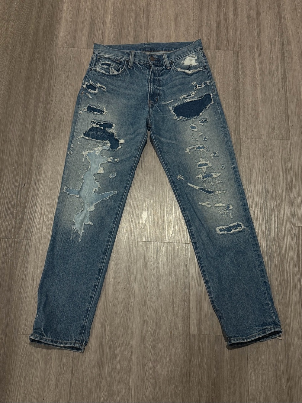 Denim & Supply Ralph Lauren Distressed High Rise Boyfriend Sz 26 Women